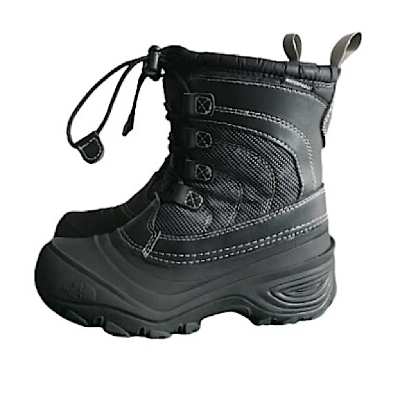 The North Face Youth Alpenglow IV Winter Boots - TNF Black & Grey, Kids Size 13 - Picture 5 of 12